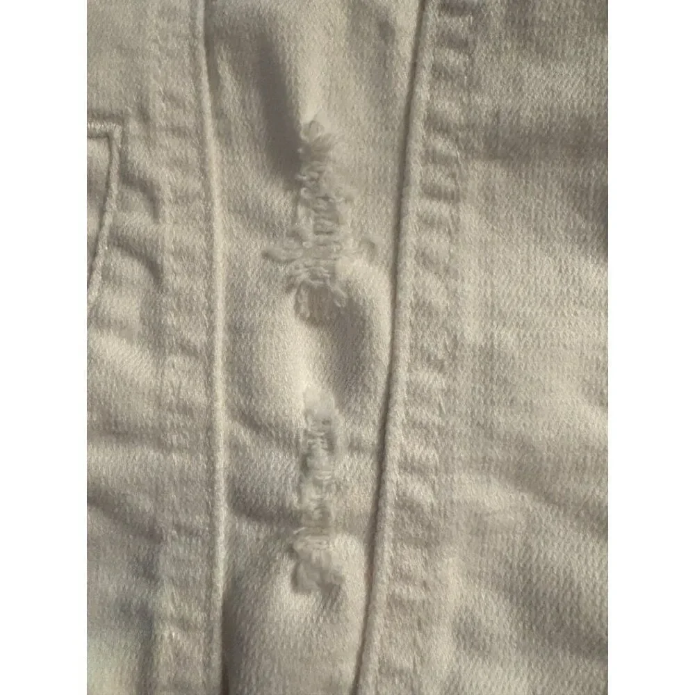 Ci Sono Kids Distressed White Denim Jacket